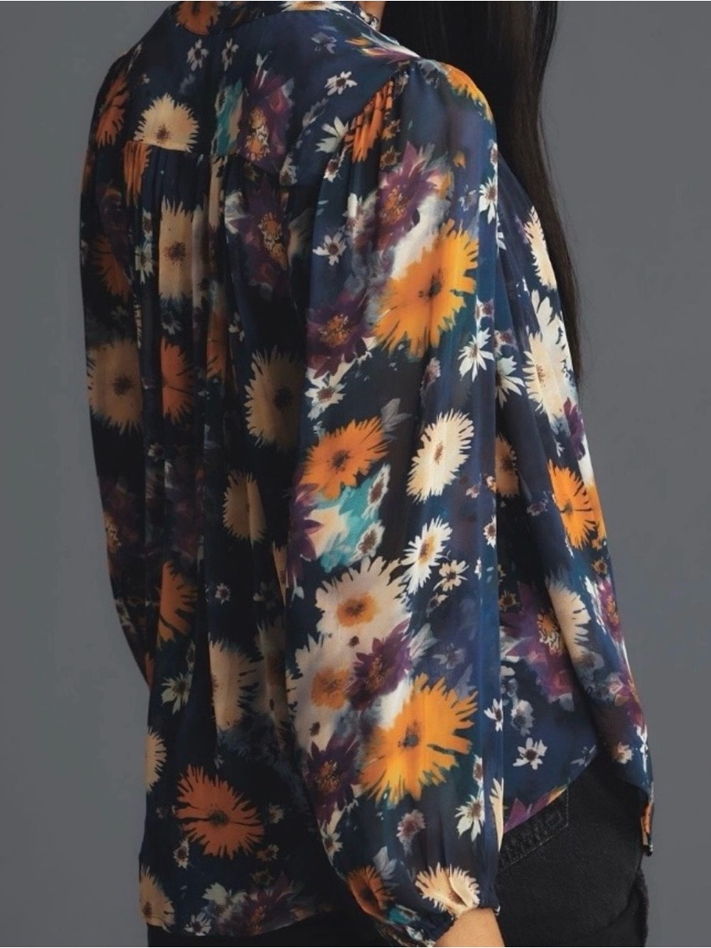 Anthropologie Navy Floral Button-Front Blouse
NWOT - Picture 2 of 6